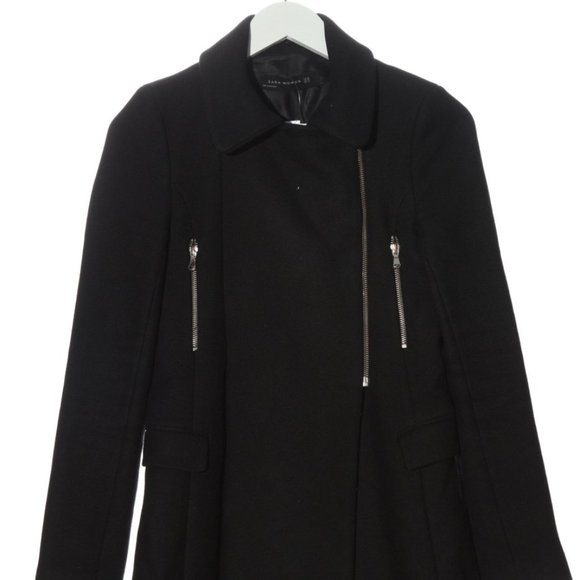 Zara Woman Between-Seasons-Coat A-Line Loose Fit Classic Coats Medium Black - Picture 1 of 7